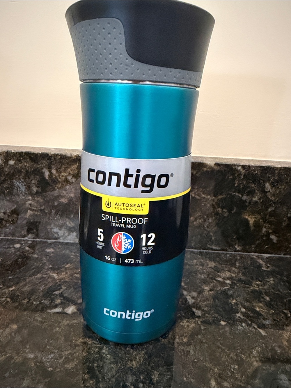 Contigo Teal Blue Insulated Travel Mug w/Autoseal Lid *NEW*
